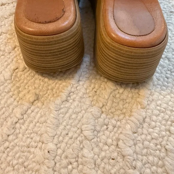 Dolce Vita Women’s Brown Leather Platform Sandals Size 10 - Picture 5 of 7